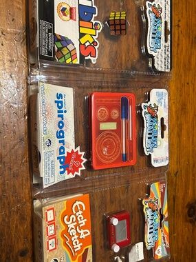 Lot of 3 World’s Smallest toys Spirograph, Etch-a-sketch, Rubik’s cube